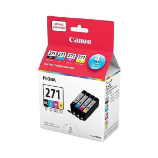Pack économique d'encres CLI-271 Noir, Cyan, Magenta et Jaune SKU 0390C006