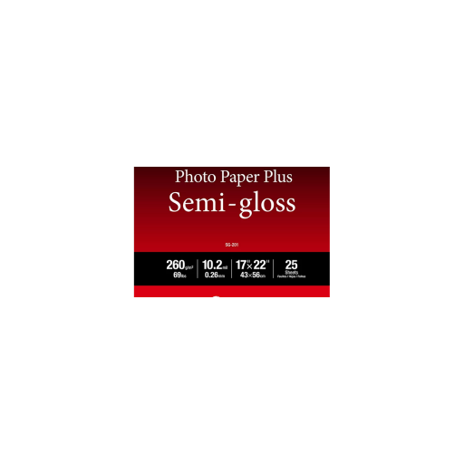 SG-201 Papier photo 17" x 22" Plus semi-brillant (25 feuilles/paquet)