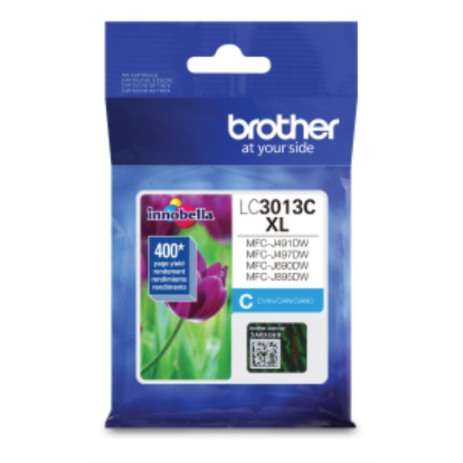 Cartouche d'encre cyan Brother LC3013CS, très haut rendement