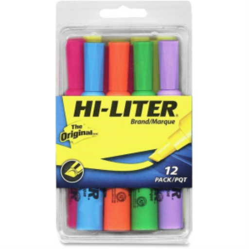 Avery Hi-Liter Desk Style Highlighters, 12 Pack, Assorted - Yellow, Pink