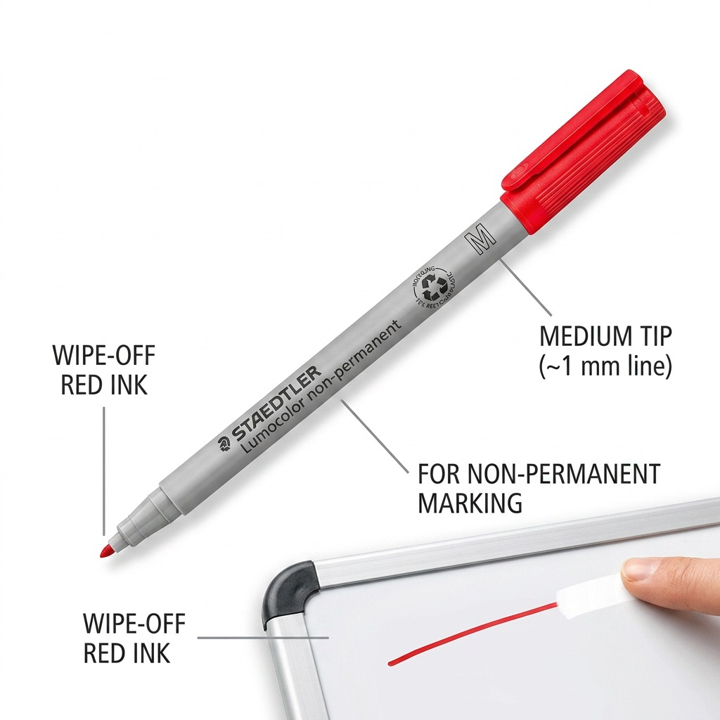 Staedtler Marker Lumocolor Water-Based Medium Red