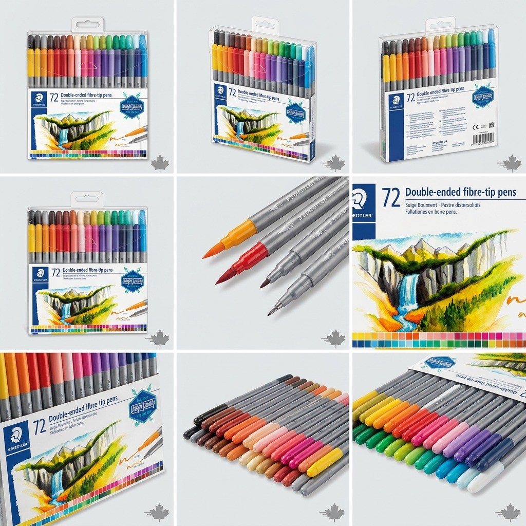 Staedtler Double-Ended Watercolour Brush Pen 72-Pack