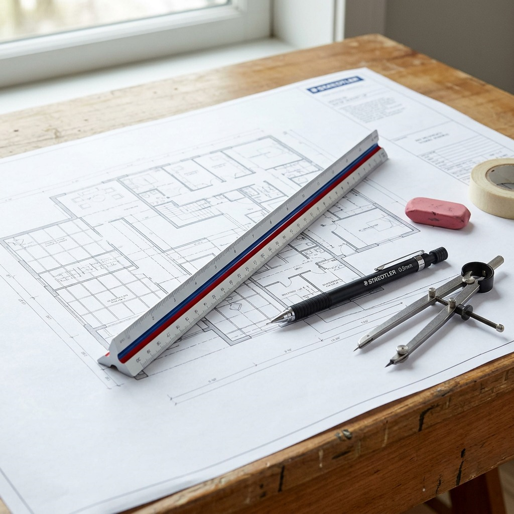 Staedtler Triangular Ruler Architec 12-inch