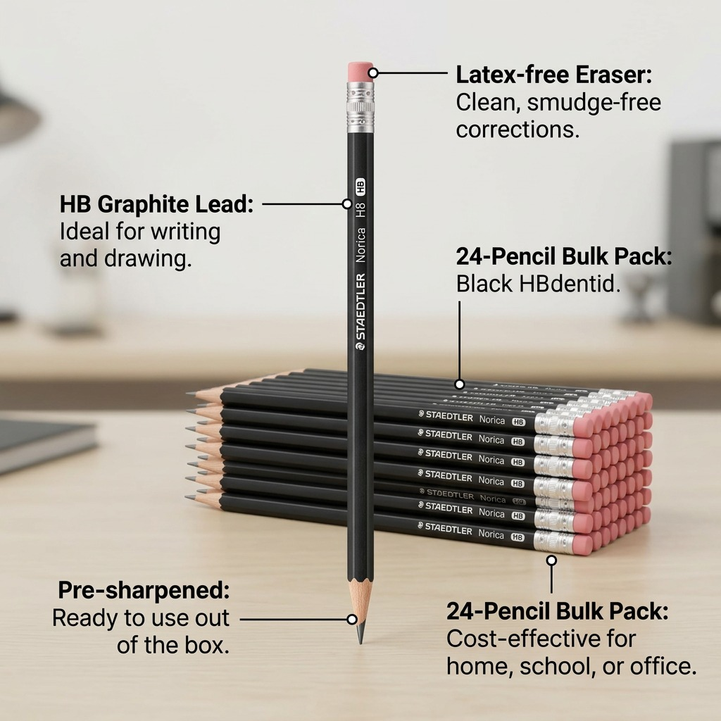 Staedtler Pencil Norica Black HB 24-Pack FSC 100%