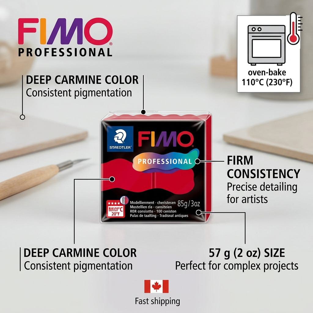 Staedtler Modelling Clay Fimo Professional Carmine 57g (2 oz)