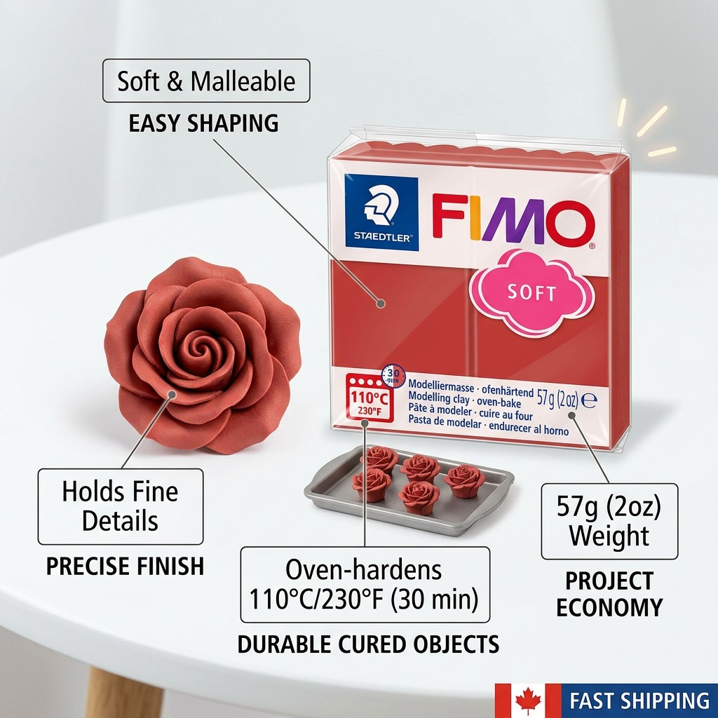 Staedtler Modelling Clay Fimo Soft Indian Red 57g (2 oz)