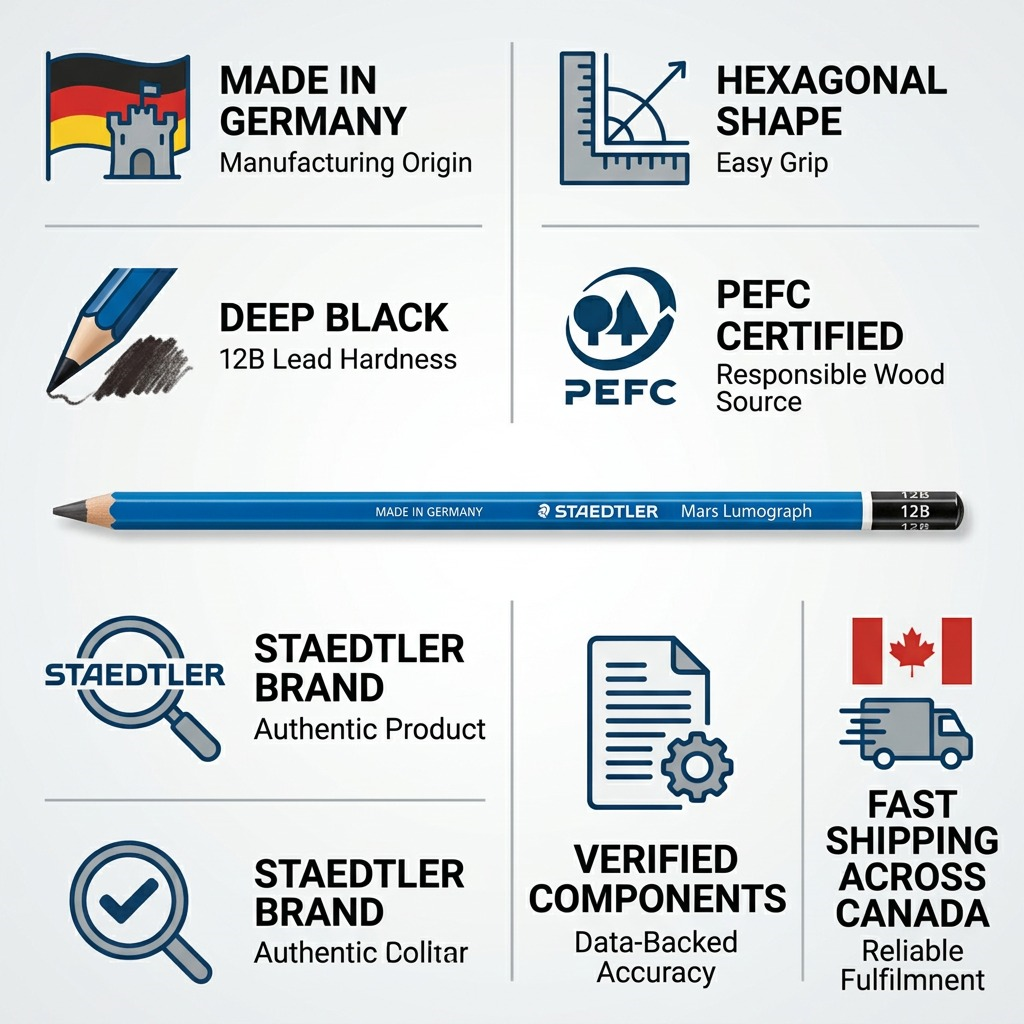Staedtler Pencil Mars Lumograph 12B 100% PEFC