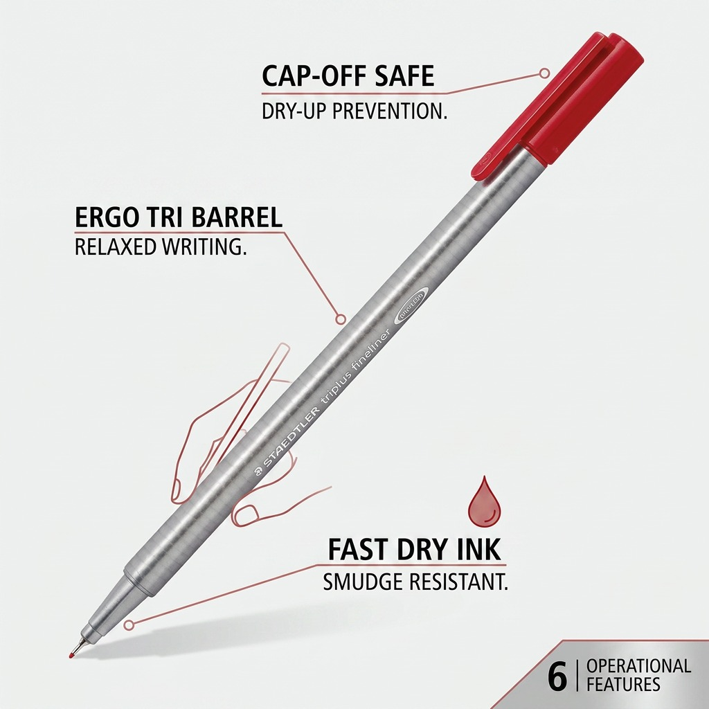 Staedtler Marker Triplus 0.3mm Red