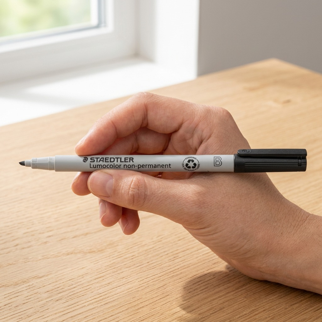 Staedtler Lumocolor Marker Chisel Washable Black