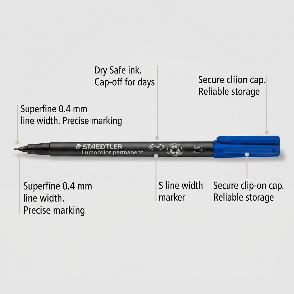 Staedtler Marker Lumocolor Xfine Permanent Blue