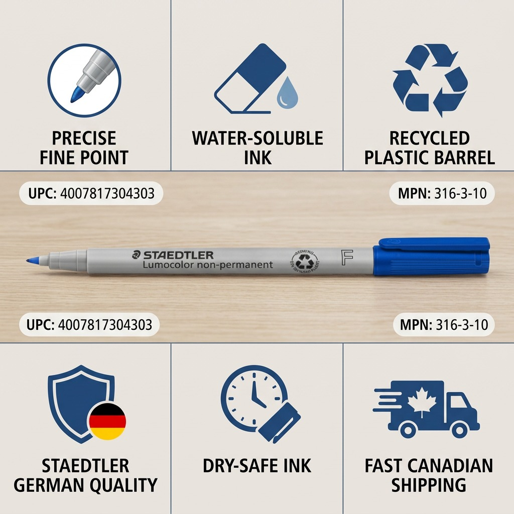 Staedtler Marker Lumocolor Water-Based Fine Blue
