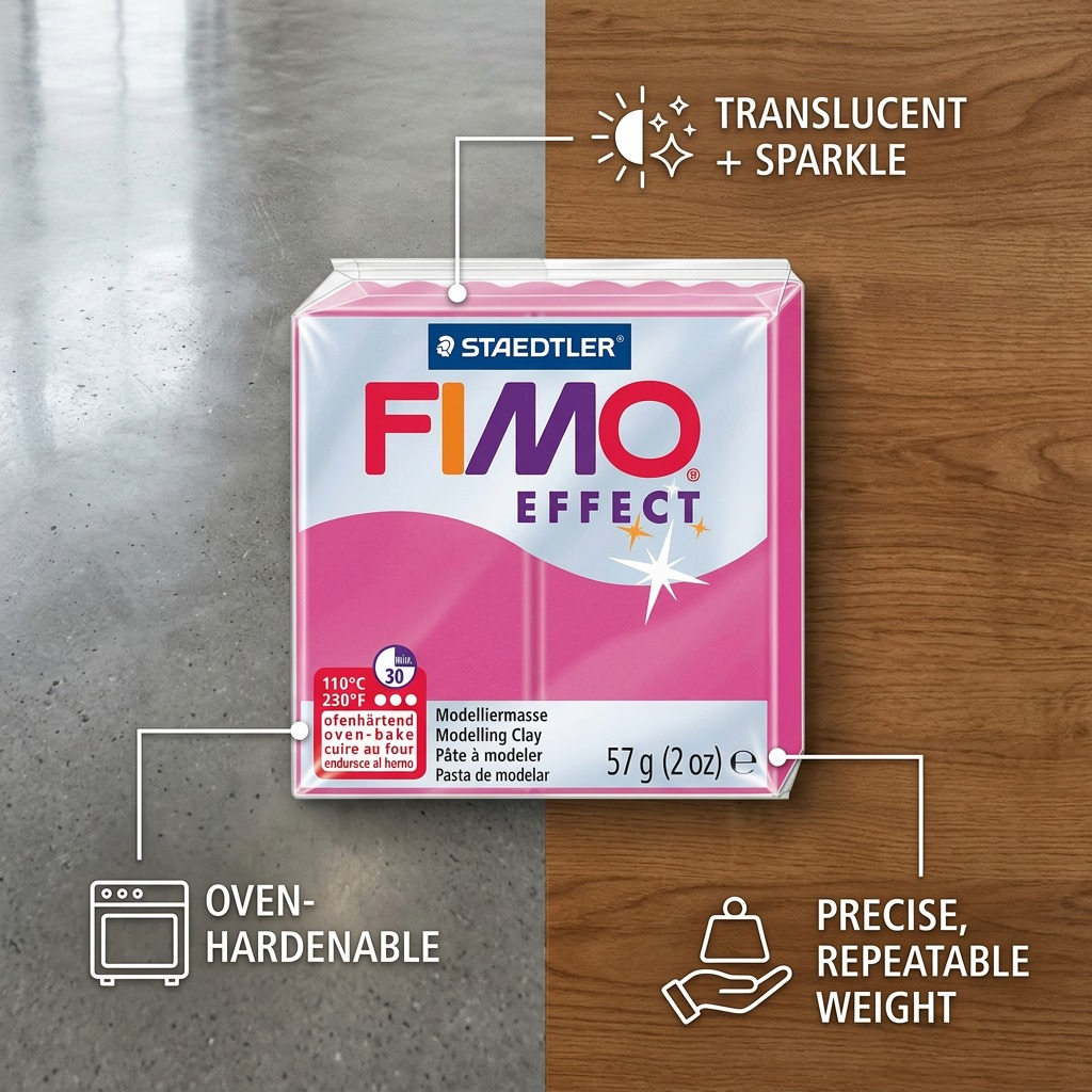 Staedtler Modelling Clay Fimo Effect Ruby Quartz 57g (2 oz)