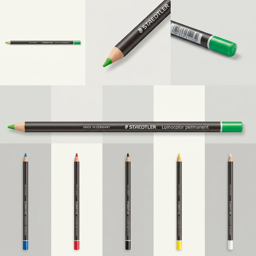 Staedtler Lumocolor Permanent Glasochrom Waterproof Dry Marker - Green