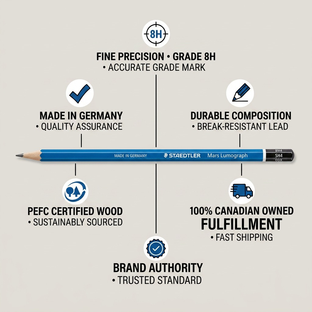 Staedtler Pencil Mars Lumograph 8H 100% PEFC
