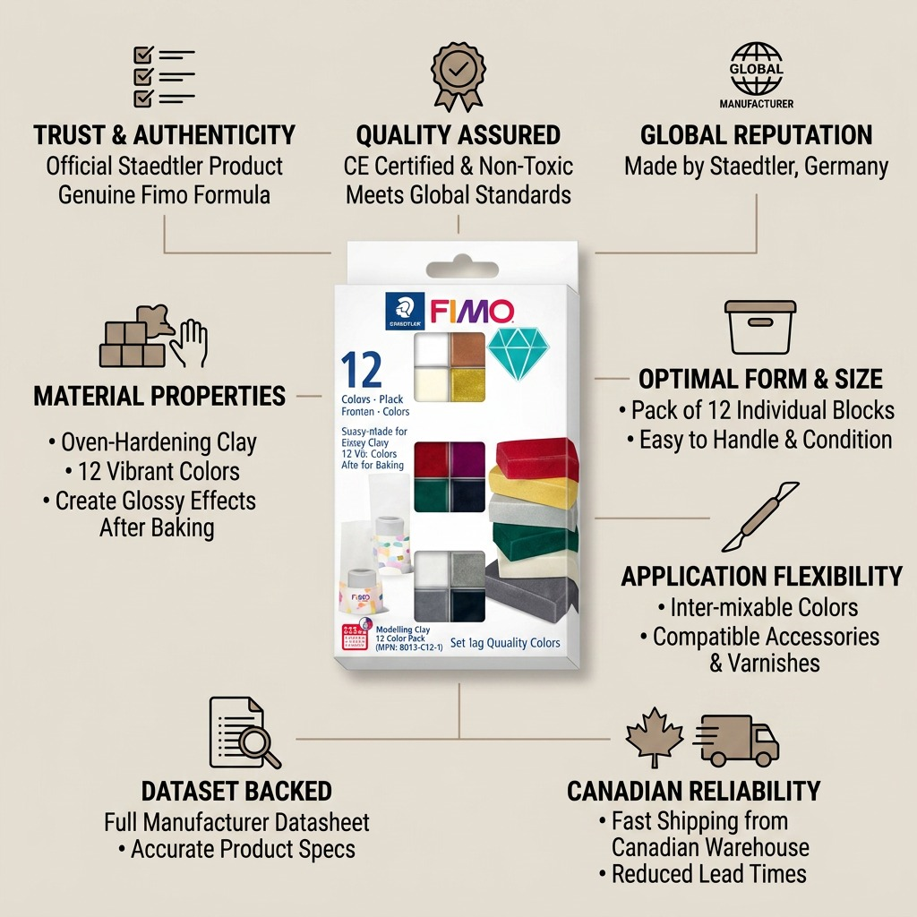 Staedtler Set Modelling Clay Fimo Effect 12 Color Pack