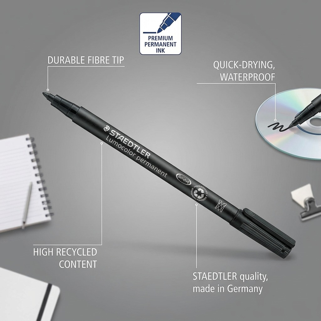 Staedtler Marker Lumocolor ED Permanent Black