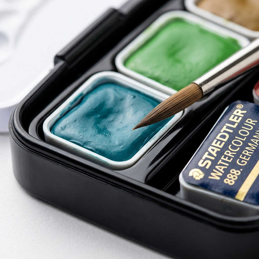 Staedtler Watercolour Paint Assorted + Brus