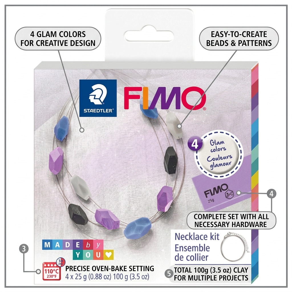 Staedtler Set Modelling Clay Fimo Diy Necklace