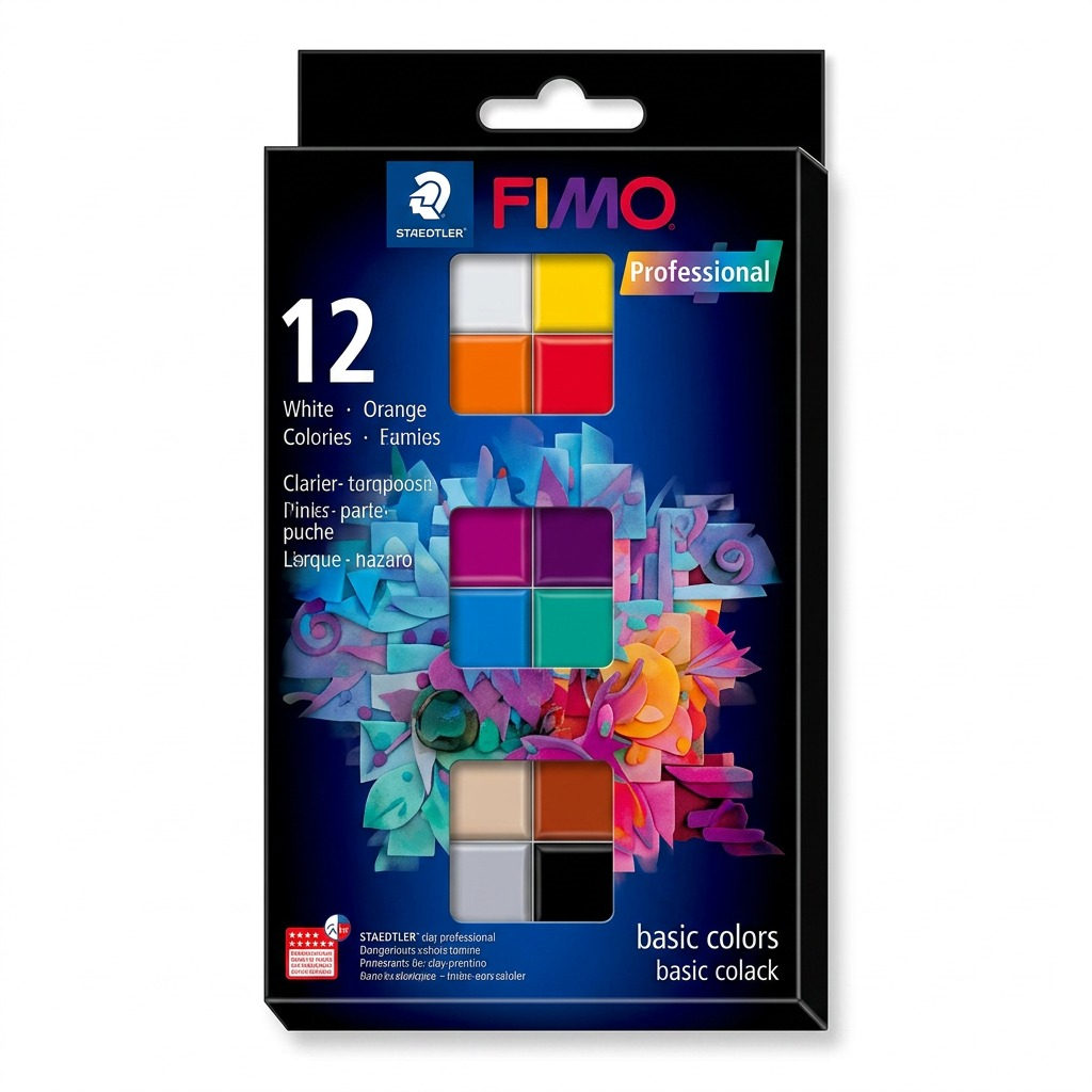 Staedtler Set Modelling Clay Fimo Professional Basic Colors 12 Color Pack