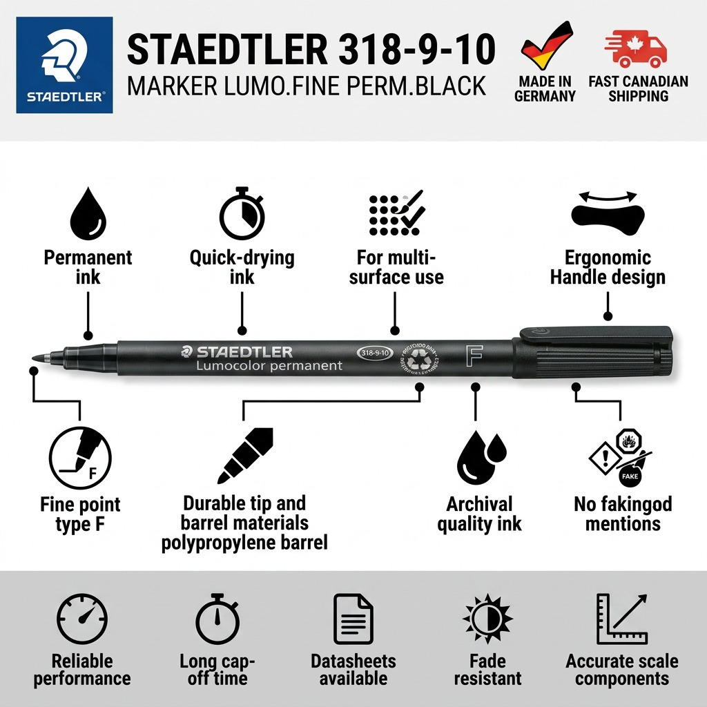 Staedtler Marker Lumocolor Fine Permanent Black