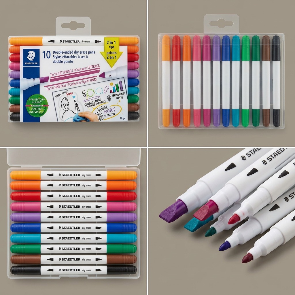 Staedtler Double-ended Dry Erase Pens 10-Pack