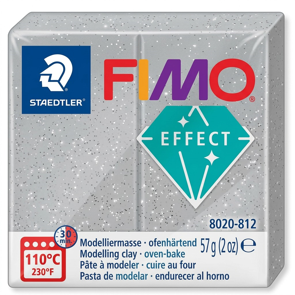 Staedtler Modelling Clay Fimo Effect Glitter Silver 57g (2 oz)