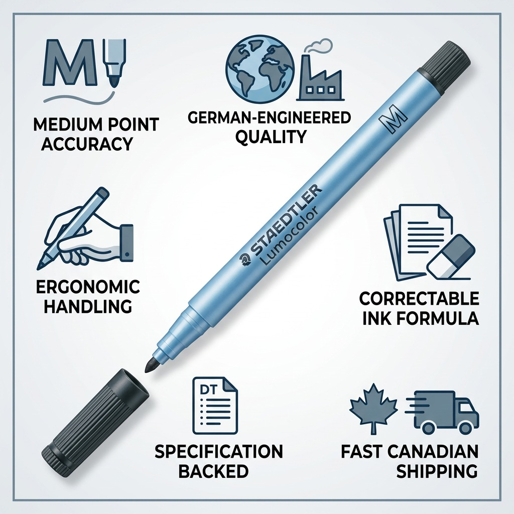 Staedtler Marker Whiteboard + Eraser Medium