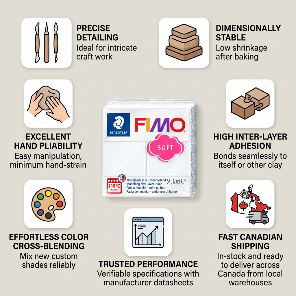 Staedtler Modelling Clay Fimo Soft White 57g (2 oz)