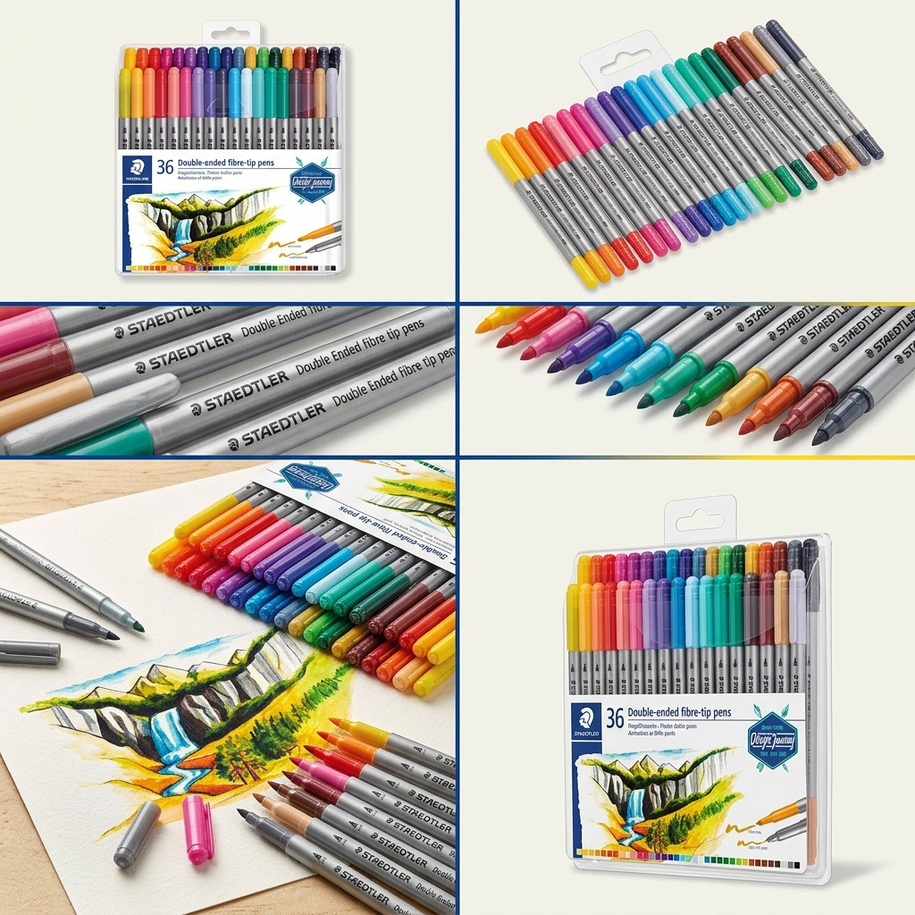 Staedtler Double Ended Fibre Tip Pens
