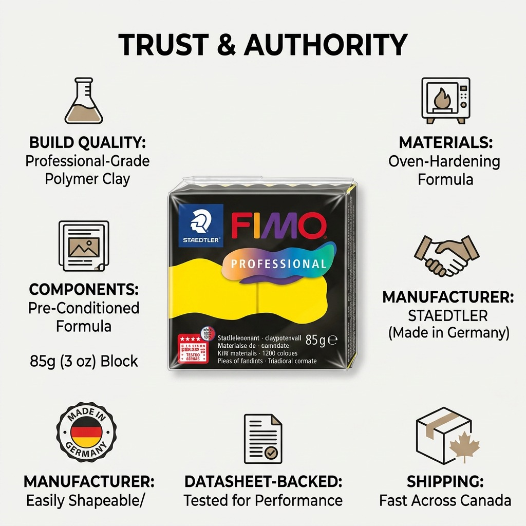 Staedtler Modelling Clay Fimo Professional True Yellow 57g (2 oz)