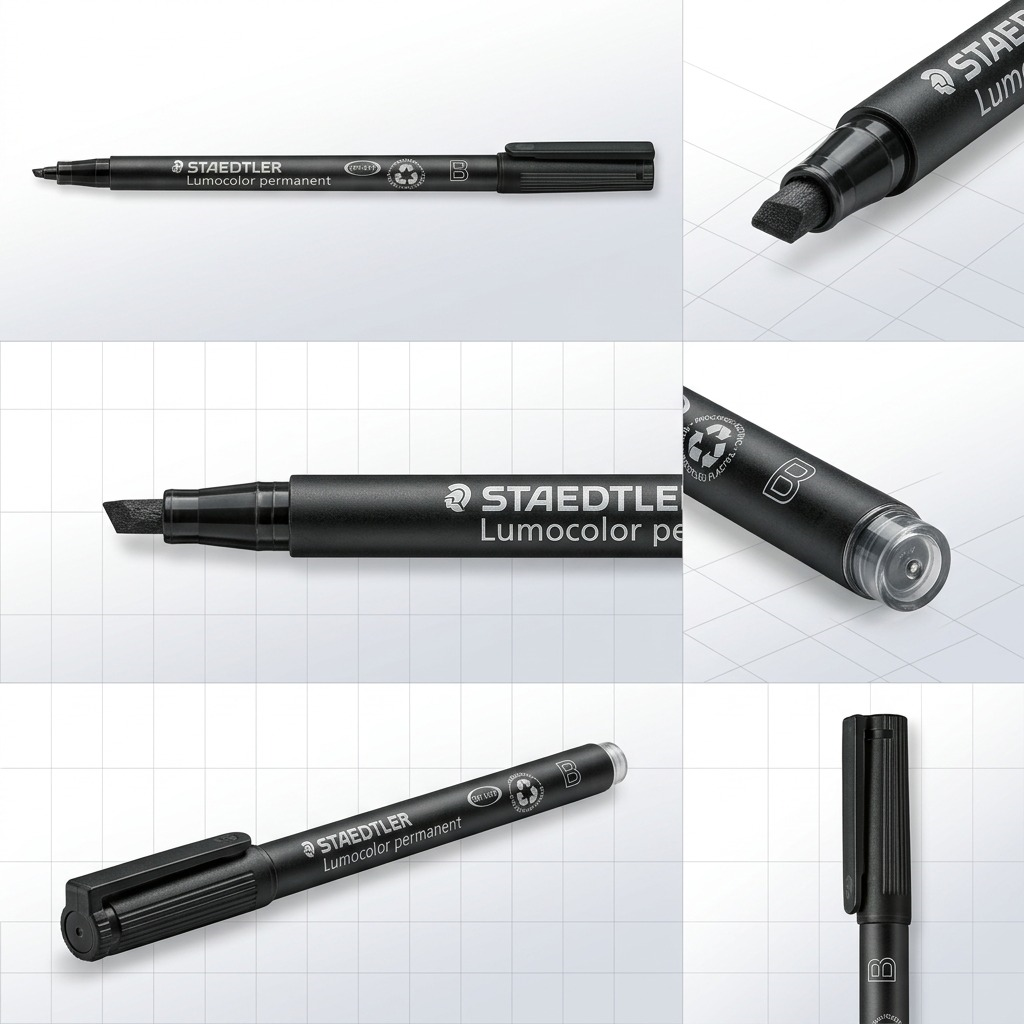 Staedtler Marker Lumocolor Chisel Point Black