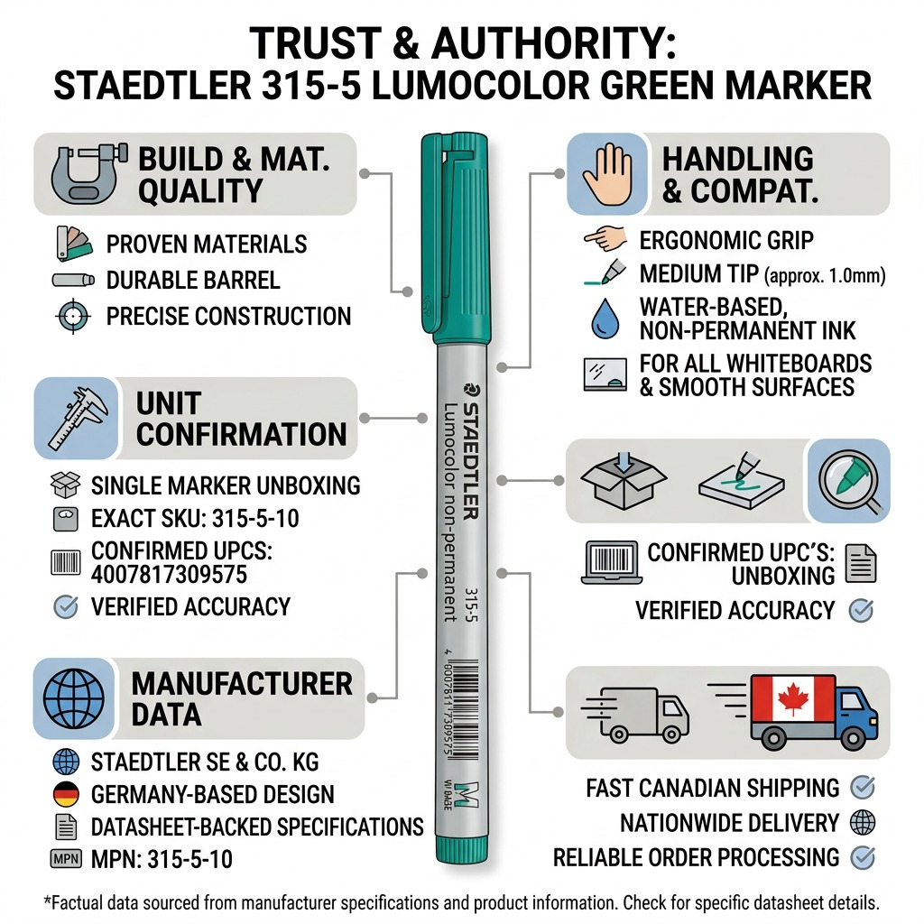Staedtler Marker Lumocolor Water-Based Medium Green