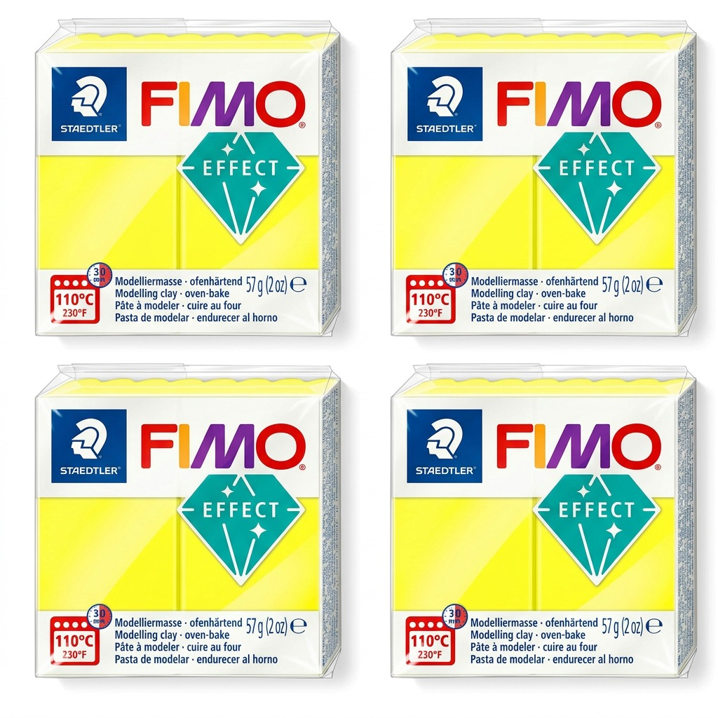 Staedtler Modelling Clay Fimo Effect Neon Yellow 57g (2 oz)