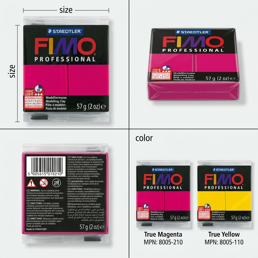 Staedtler Modelling Clay Fimo Professional True Magenta 57g (2 oz)