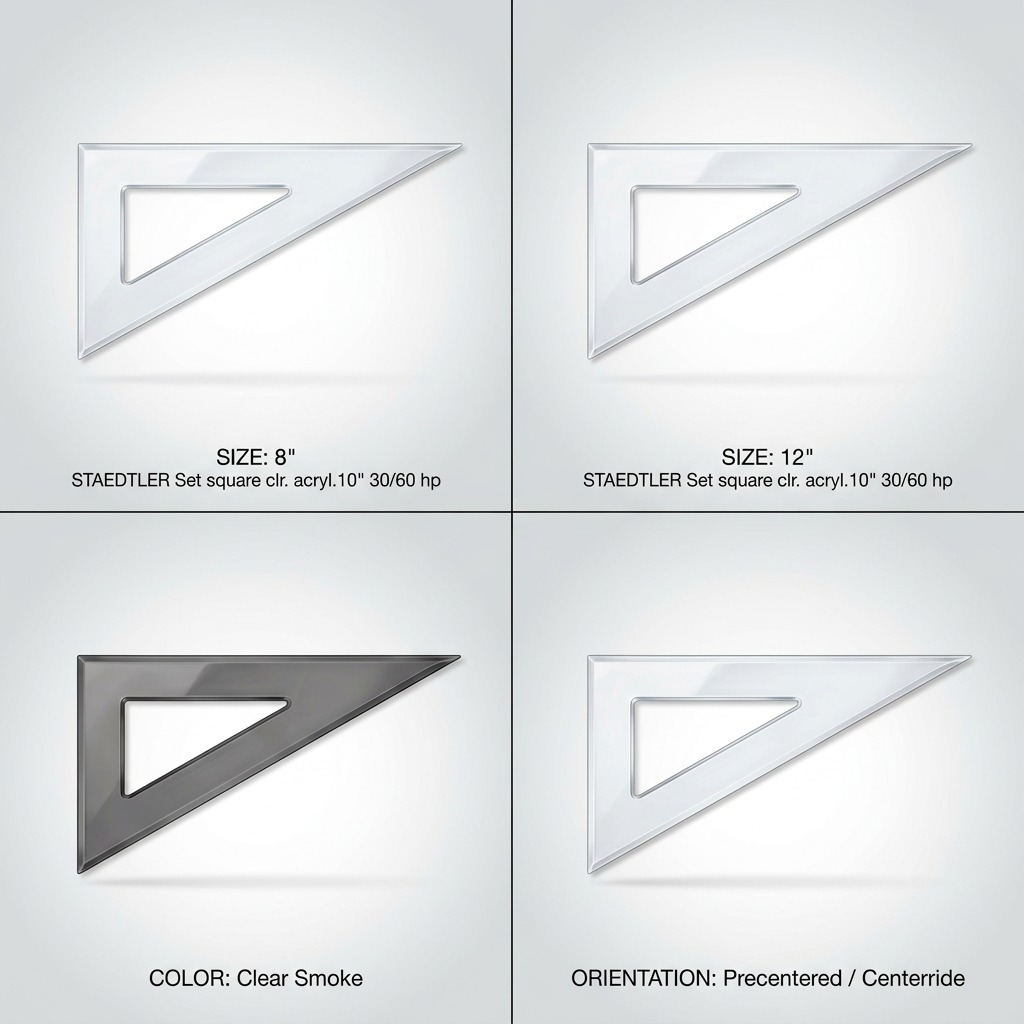 Staedtler Set Square Clr. Acryl 10-inch 30/60 Hp