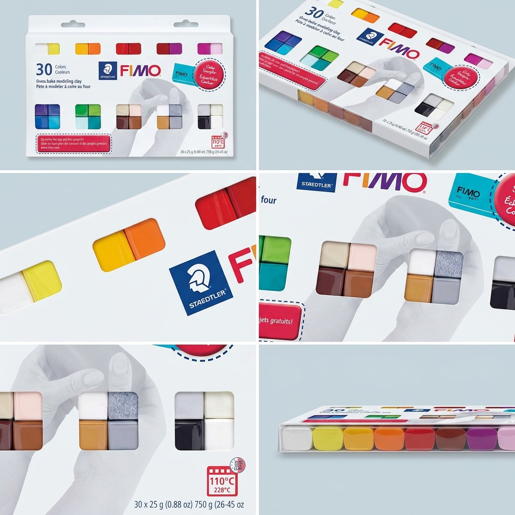 Staedtler Set Modelling Clay Fimo Soft 30 Assorted Color Pack