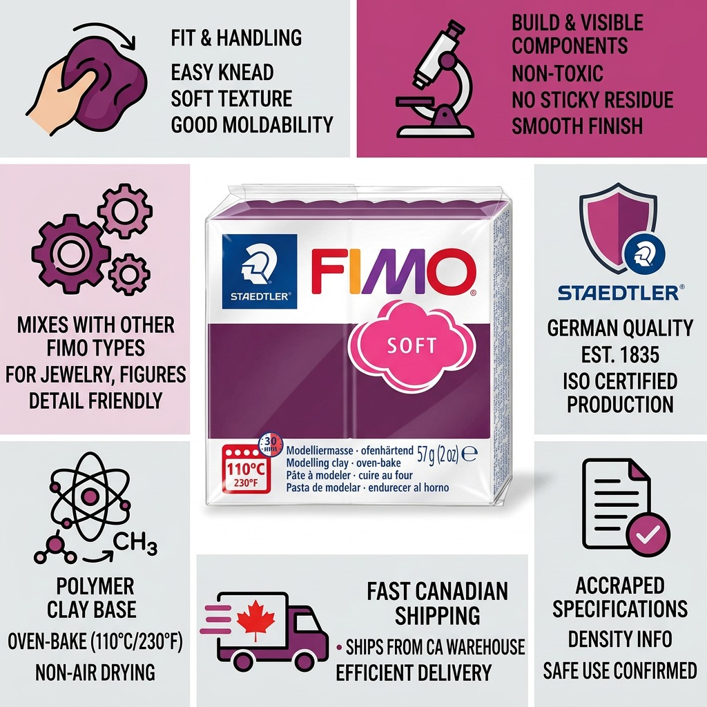 Staedtler Modelling Clay Fimo Soft Plum 57g (2 oz)