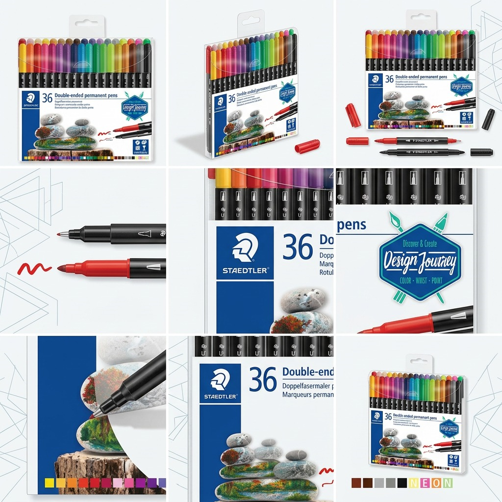 Staedtler Double-ended Fibre-tip Pens 36-Pack