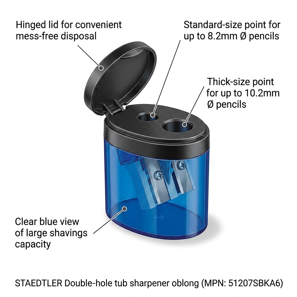 Staedtler Double-hole Tub Sharpener Oblong