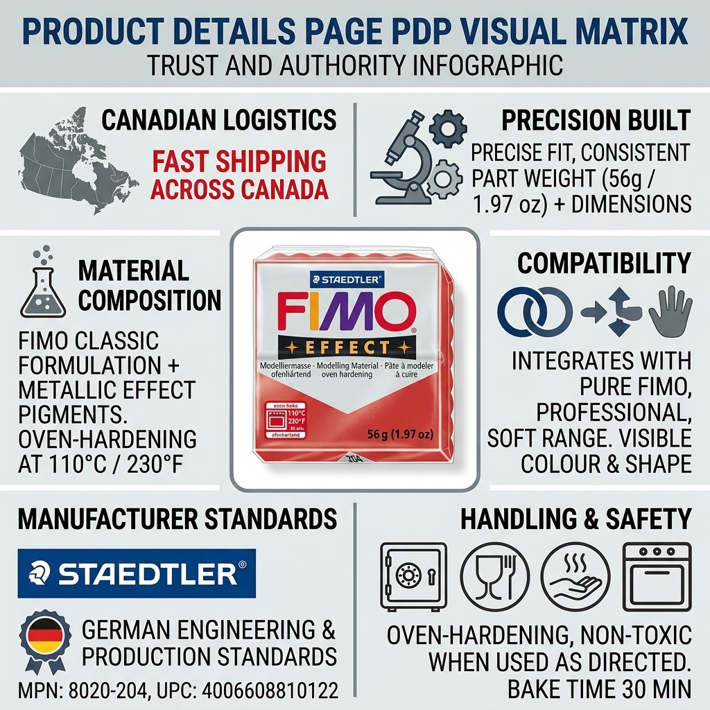 Staedtler Modelling Clay Fimo Effect Red 57g (2 oz)