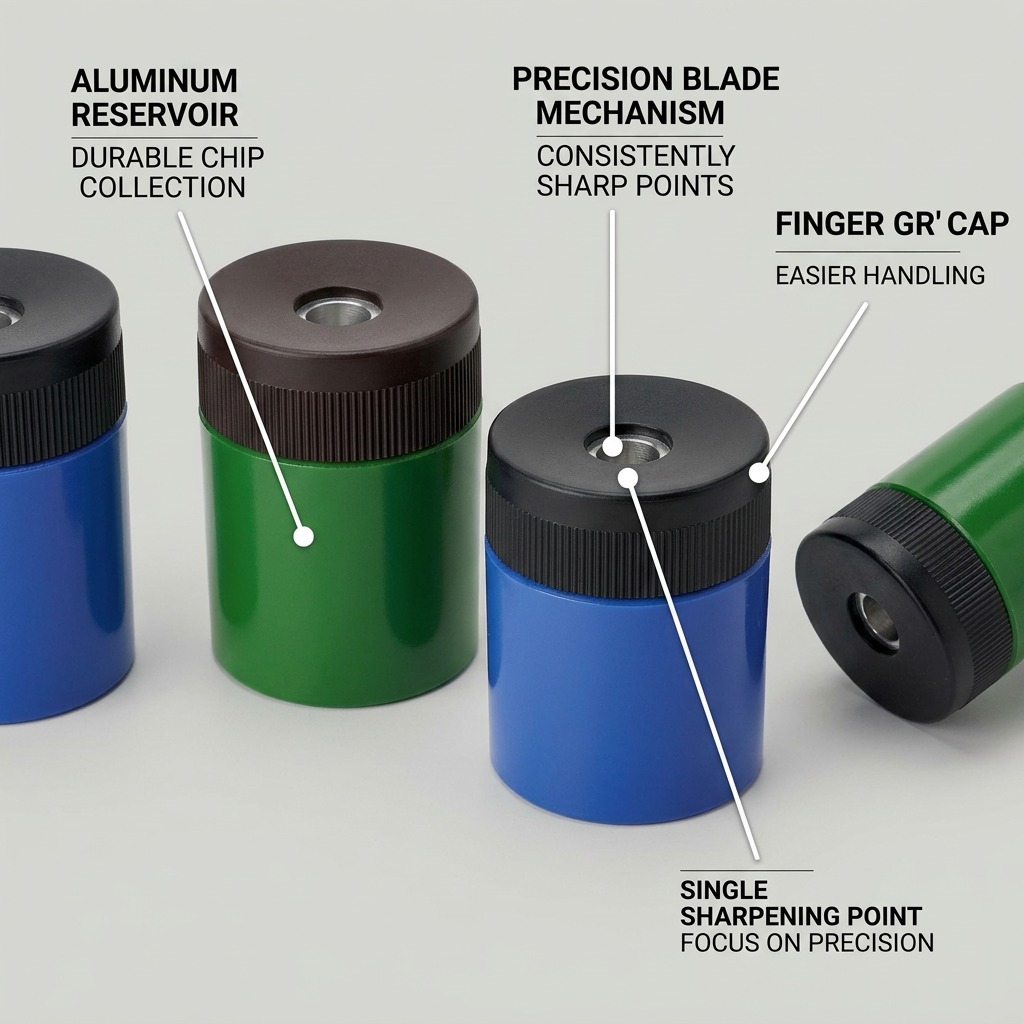 Staedtler Sharpener Round Alu. + Recep