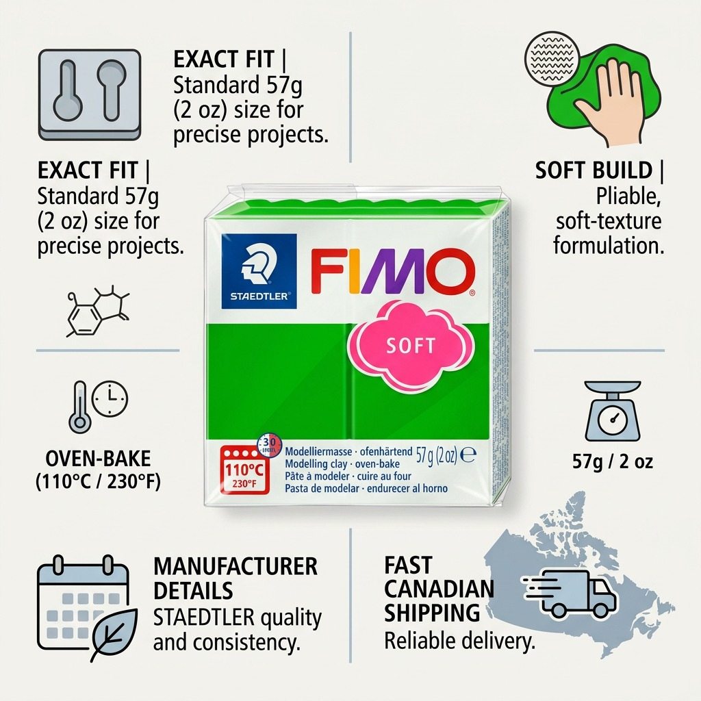 Staedtler Modelling Clay Fimo Soft Tropical Green 57g (2 oz)