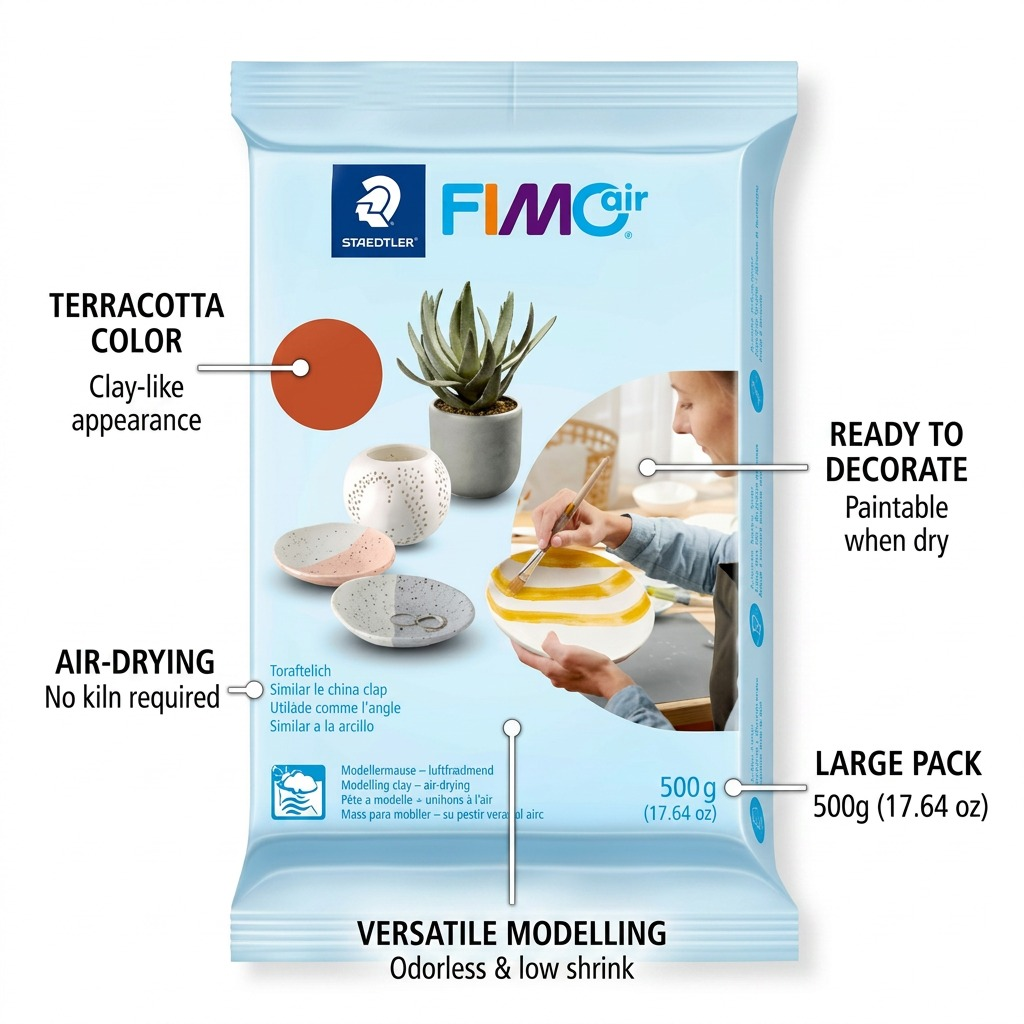 Staedtler Modelling Clay Fimoair 500g Terracotta