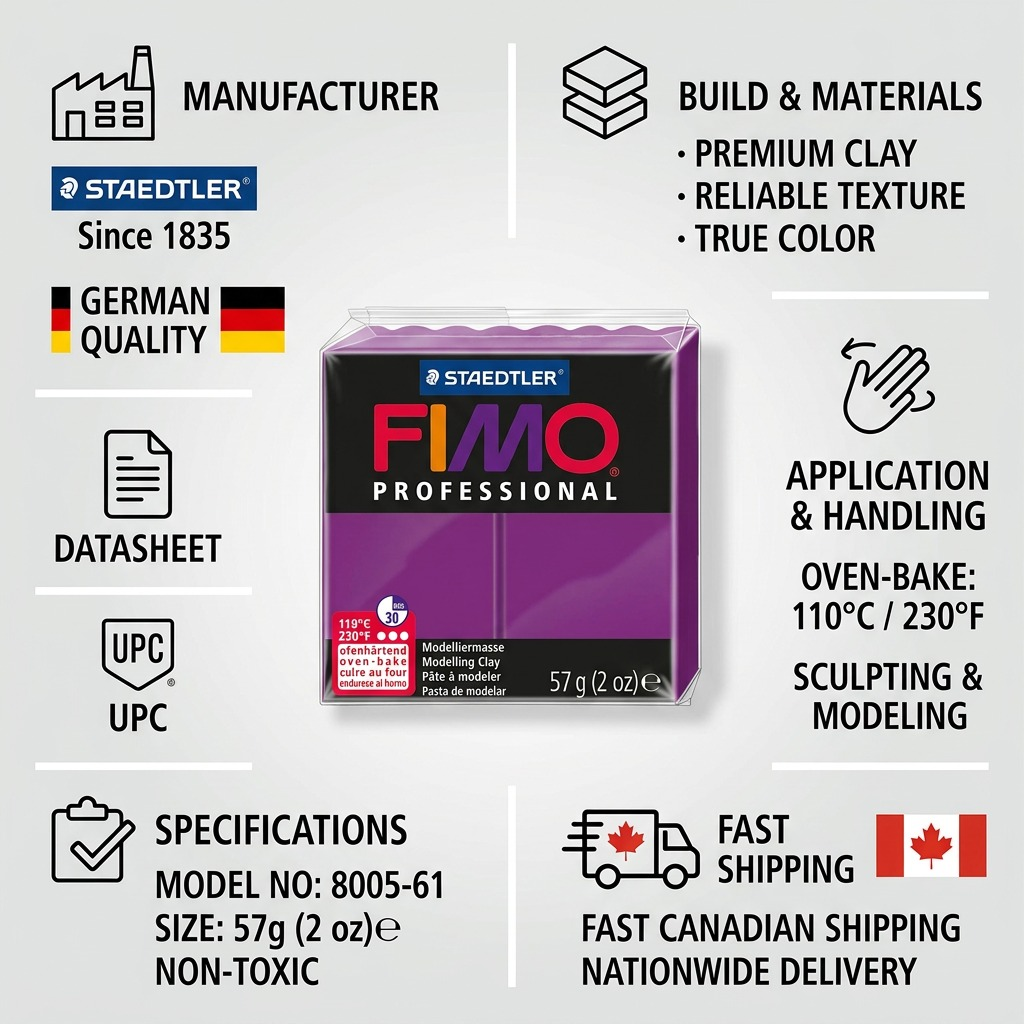 Staedtler Modelling Clay Fimo Professional Violet 57g (2 oz)