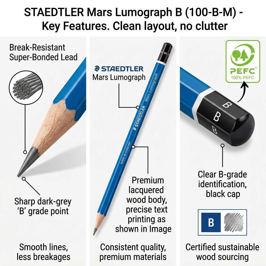 Staedtler Pencil Mars Lumograph B 100% PEFC
