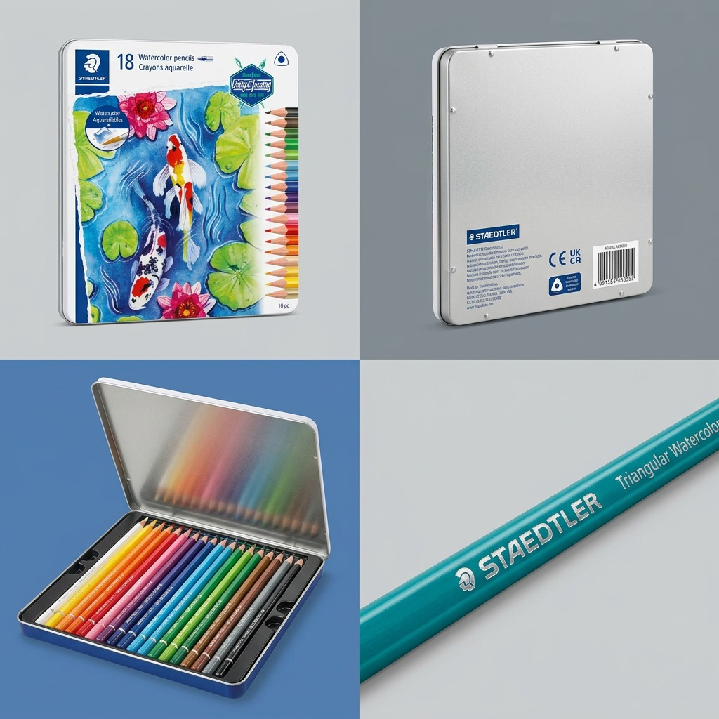 Staedtler Triangular Watercolour Pencils 3mm, 18-Pack FSC 100%