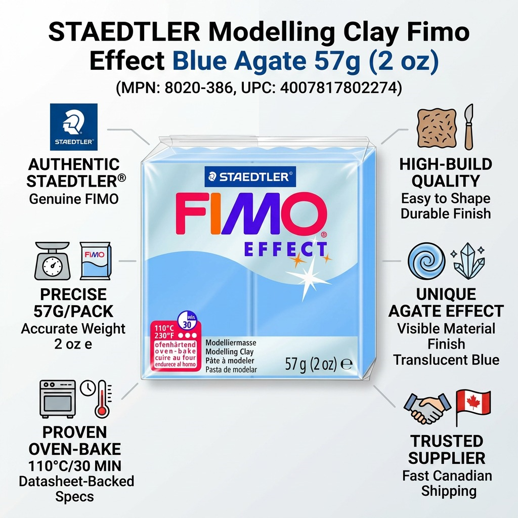 Staedtler Modelling Clay Fimo Effect Blue Agate 57g (2 oz)