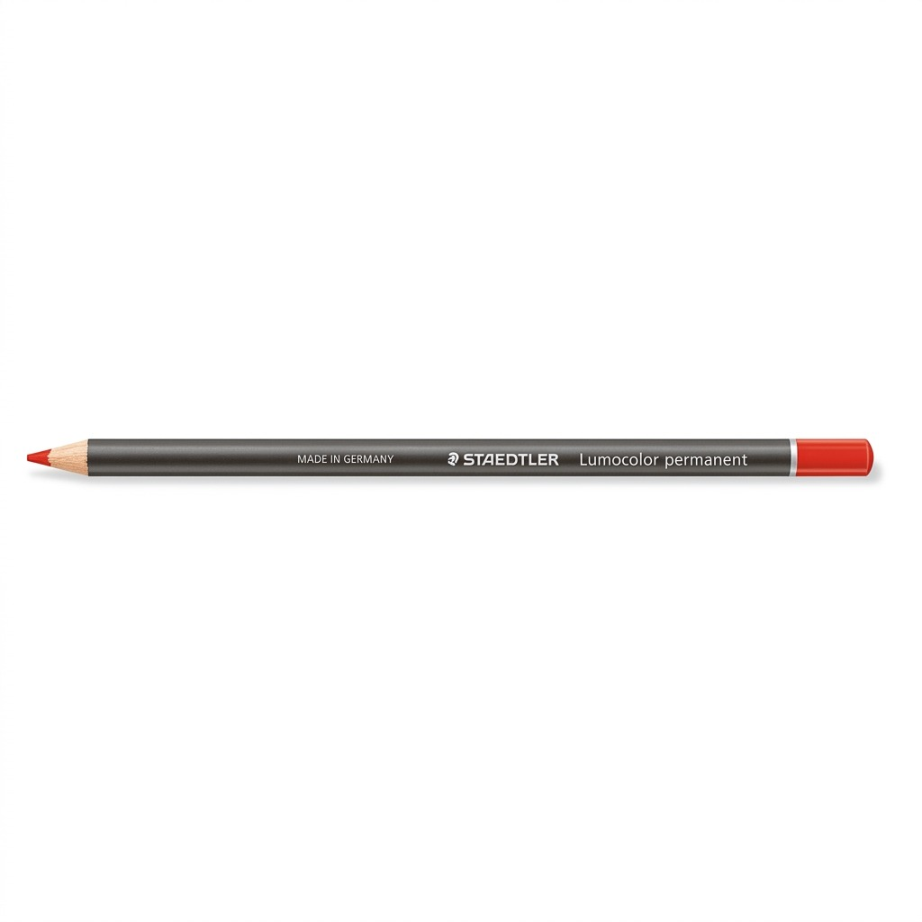 Staedtler Lumocolor Permanent Glasochrom Waterproof Dry Marker - Red
