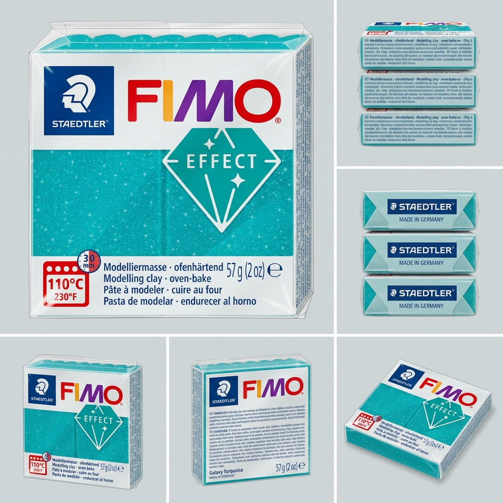 Staedtler Modelling Clay Fimo Effect Galaxy Turquoise 57g (2 oz)