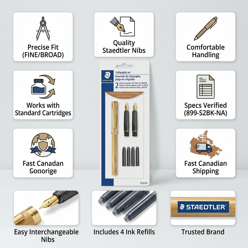 Staedtler Calligraphy Set 2 Nibs Black